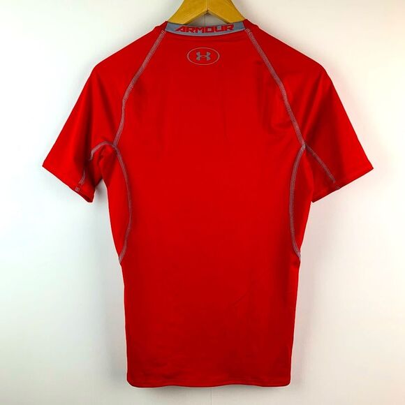 NWT Under Armour Men's Red HeatGear Compression T-Shirt Short Sleeves Sz Medium - Picture 2 of 6
